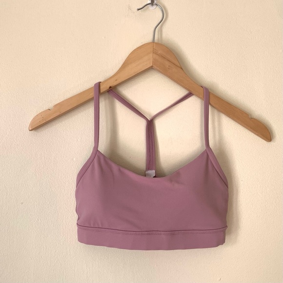 lululemon athletica Other - Lululemon Flow Y Bra Nulu Material With Racerback Mauve Pink Size 4